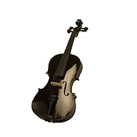 ViolinSmart 4/4 Full Size Student Violin w/Bow, Case, and Rosin - Solid Black