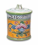 Handmade Fortunata Biscotti Jar From Italy