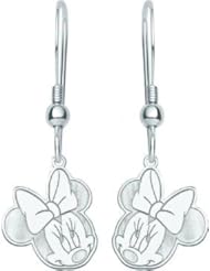 14K White Gold Disney Minnie Mouse Earrings 32mm