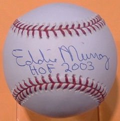 Eddie Murray Autographed/Hand Signed Baltimore Orioles MLB Baseball w/HOF 2003 inscription
