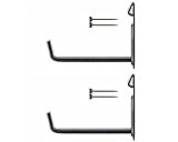 B.S壁用額受金具　 45mm 黒 2個入 2322-A fukui