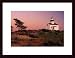 Art Poster Wood Framed Print - Desert Landscaping Around a Lighthouse - Artist: - Poster Size: 16 X 20