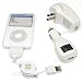 3 in 1 USB Charger Kit for iPod and iPhone: Travel Charger, Car Charger, and Retractable USB Charger and Data Cable for iPod 3G, iPod 4G, iPod Photo, iPod Mini, Nano 1G, Nano 2G, iPod Nano 2nd Generation, iPhone, iPod Classic, iPod Touch, Nano 3G, iPod Video 5G/5.5G/30G/60G/80G