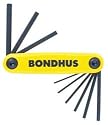 Bondhus 12897 GorillaGrip&laquo; Set of 5 Ballpoint Fold-up Keys, sizes 5-10mm