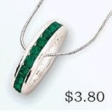Jewelry - Emerald Swarovski Stone Band Pendant