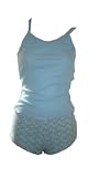 Sexy 2 Pc Ribbed Camisole & Lowrise Dotted Boyshort Set(LG)