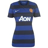 Nike Manchester United Away Shirt 2011 2012 Ladies Black/Blue 8 (XS)