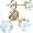 Jewelco London 9ct Yellow gold studs claw-set with 3mm Solitaire light blue cubic zirconia stone
