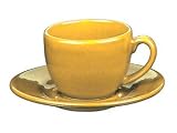 Waechtersbach Solid Buttercup Espresso Cups and Saucers Set of 6