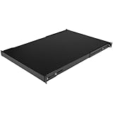 StarTech.com 1U Adjustable Mounting Depth Rack Mount Shelf - Heavy Duty Fixed Server Rack Cabinet Shelf - 175lbs / 80kg - Fixed Rack Shelf