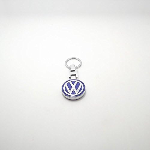 VW Volkswagen Round Logo METAL KEY CHAIN RING Keyring Blue