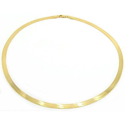 14k Gold Flex Herringbone Necklace Jewelry 6.0mm 30