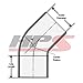 HPS HTSEC45-062-BLK Silicone High Temperature 4-ply Reinforced 45 degree Elbow Coupler Hose, 100 PSI Maximum Pressure, 4