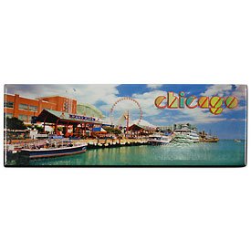 City of Chicago Navy Pier Panoramic Magnet
