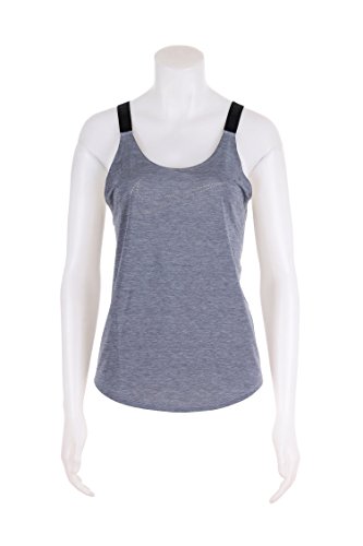 686107-066 WOMEN ELASTIKA KEYHOLE TANK VNR NIKE COOL GREY/HTR/BLACK