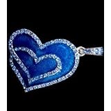 8GB Ocean Blue Crystal Heart USB flash drive With Necklace ~ Panda