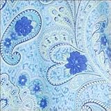 Amanda Rich Long Zip Front Robe With Collar (500) M/Blue Paisley