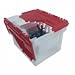 Holiday Light Box with 4 Dividers, Single Box (Red/Clear) (10 7/8