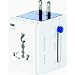 Travel Smart by Conair TS250AD All-in-One Adapter with Built in USB Port, White