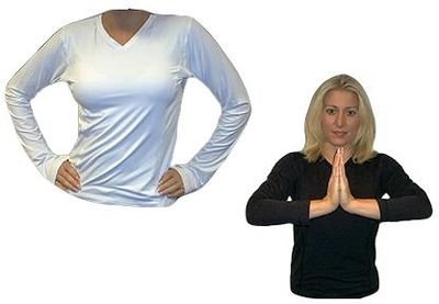 Childrens Toyshop  Sporting Goods : Danskin Women's Micro Long Sleeve V-Neck Tee