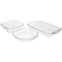 Pyrex Bakeware 3-Piece Baking Dish Set, Clear
