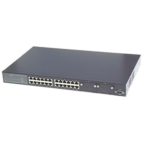 24port 10/100 Managed Switch 2 Gigabit Slots Snmp Vlan 1u 19 Rm