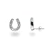 Eve's Addiction Sterling Silver Cubic Zirconia Lucky Horseshoe Earrings
