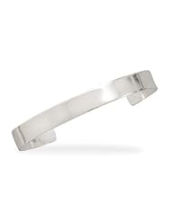 MMA Silver - Larger Size 9.5mm Polished Cuff Bracelet