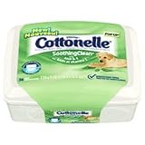 Cottonelle SoothingClean Flushable Moist Wipes with Aloe & Vitamin E - 36-Count Tub
