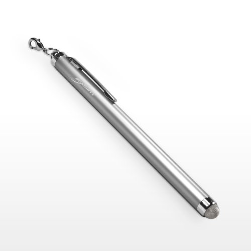 BoxWave EverTouch Capacitive Stylus - (Newest Technology) Touchscreen iPad 3 Stylus with Ultra Durable FiberMesh Fabric Tip for Apple iPad 3, new iPad (3rd Generation), iPad 2, iPhone 4S, iPhone 4, Amazon Kindle Fire, All Touch Screen Tablets - NEW VERSION - (Metallic Silver)