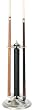 Metal Pool Cue Floor Rack Leather Black