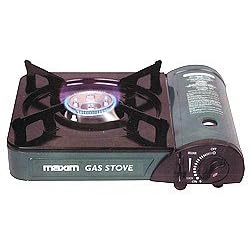 Portable gas stove with travel case
