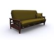 Montego Walnut Full Size Futon By Elite Furniture
