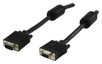 NEDIS Highend Monitor Verlaengerungskabel 10m HD vga led lcd crt kabel verlaengerung doppelt geschirmt ferritkern