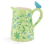Sounds of Spring Pitcher with Butterfly Blue and Green
