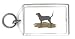 Keychain with coonhound, hound, dog, tan, black, canine