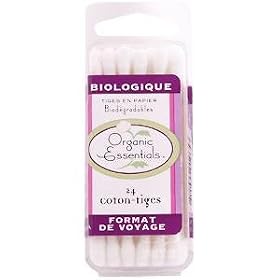 Organic Essentials Cotton Swabs, 30 Cotton Swabs by ClubNatural