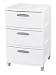 Sterilite 01938001 3-Drawer Unit with Titanium Handles, White