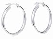 Italian Sterling Silver Hoop Style Polished Earrings