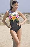 Evening Tide One Piece High-Necked Keyhole Back Swimsuit by Beach Native® - Women