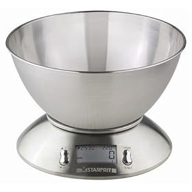Starfrit Stainless Steel Electronic Kitchen Scale With Bowl