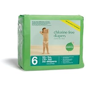 Seventh Generation Baby Diapers Stage 6 (35+ lbs.) 22 count Chlorine-Free (Pack of 3)