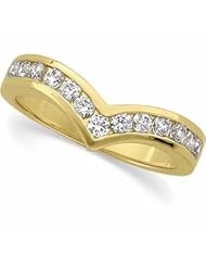 Ann Harrington Jewelry 14k Yellow Gold 1/2 Ct Tw Diamond Curved Band
