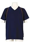 グンゼ BODYWILD SPORTS クールマックス VネックTシャツ ネービーブルー BP3315