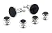 Classic silver plated and onyx cufflinks and shirt stud set with presentation box. Made in the U.S.A