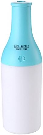 Essential Oil Diffuser Aromatherapy Diffuser Cool Bottle Mini USB Power Mist Humidifier Ultrasonic Diffuser with Ionizer LED Light (Bottle blue)