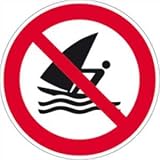 Schild Windsurfen verboten nach ISO 20712-1 40cm Ø Alu
