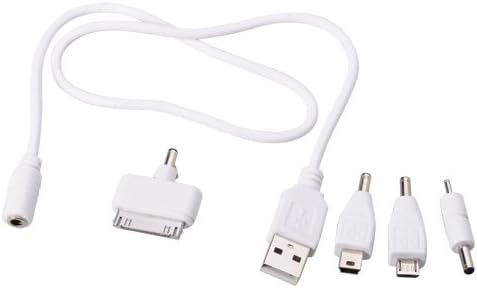 4-in-1 Power Bank Travel Charging Adapters for Cellphones - White