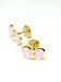 14k Pink Butterfly Enamel Childrens Screwback Earrrings