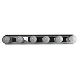 Sunlite B636/CH 36-Inch 6-Bulb Bathroom Vanity Wall Fixture, Chrome Finish